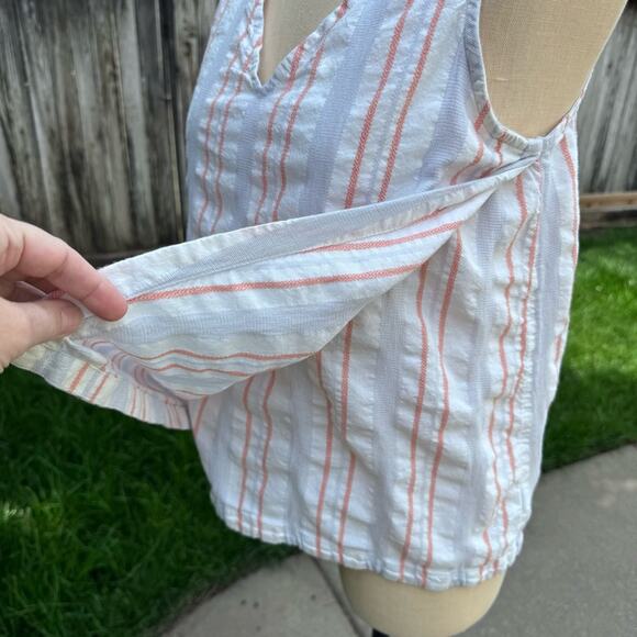 Sigrid Olsen Women’s Striped Crossover Sleeveless Tank Top Multicolor Size M - Picture 7 of 8